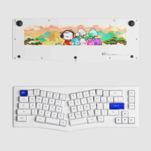 Bàn phím AKKO ACR Pro Alice Plus (Spray Painted White / RGB / Hotswap / AKKO CS Crystal / Gasket Mount)