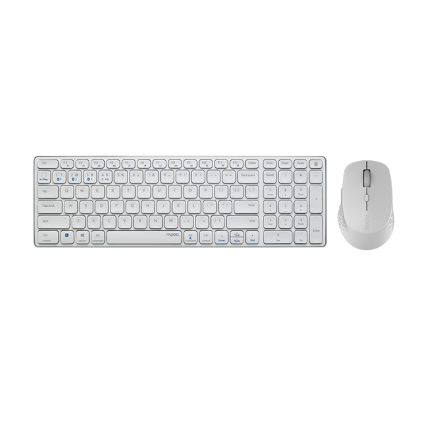 Bộ Bàn Phím Chuột Không Dây Đa Kết Nối Rapoo 9350M - Grey