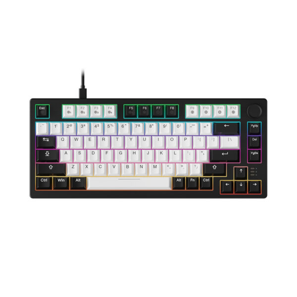 Bàn phím cơ Dareu EK75 White Black_Dream switch (Keycap PBT)