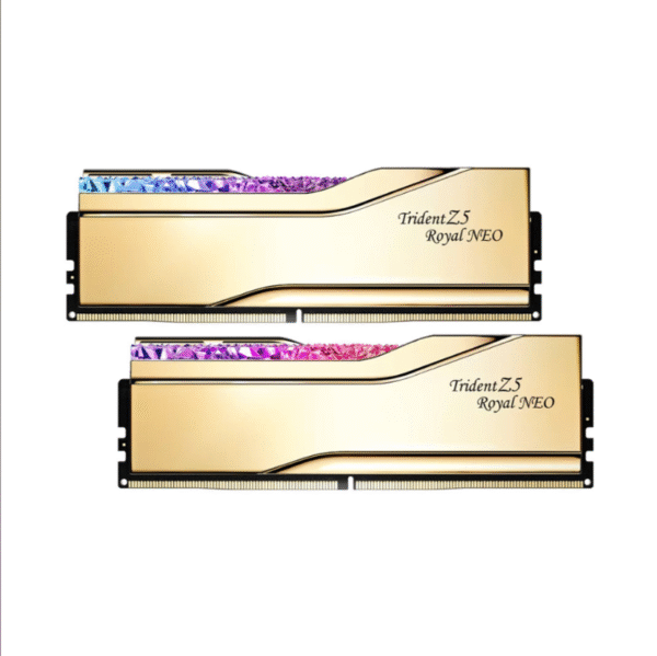 Bộ nhớ trong DDR5 G.Skill Trident Z5 RGB Royal Neo Gold F5-6400J3039G16GX2-TR5NG 32GB (2x16GB) 6400MHz