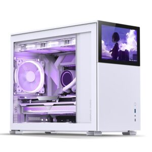 VỎ CASE JONSBO D31 STD SC WHITE (MINI TOWER | MÀU TRẮNG | MÀN HÌNH PHỤ 8'')
