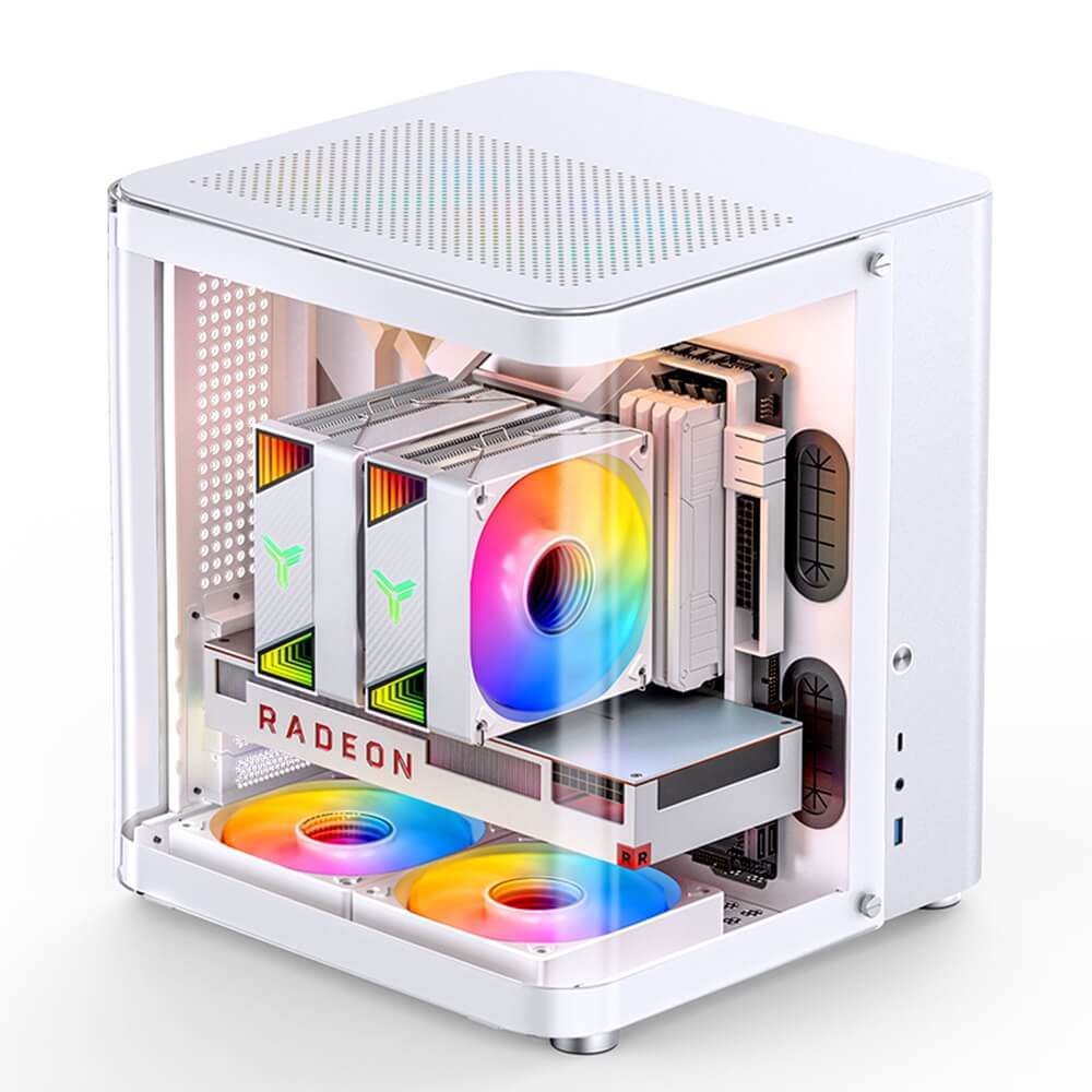 VỎ CASE JONSBO TK-1 WHITE (MID TOWER, MÀU TRẮNG, KÍNH CONG)