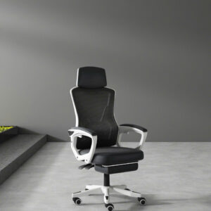 GHẾ CÔNG THÁI HỌC 818 TRẮNG + GÁC CHÂN