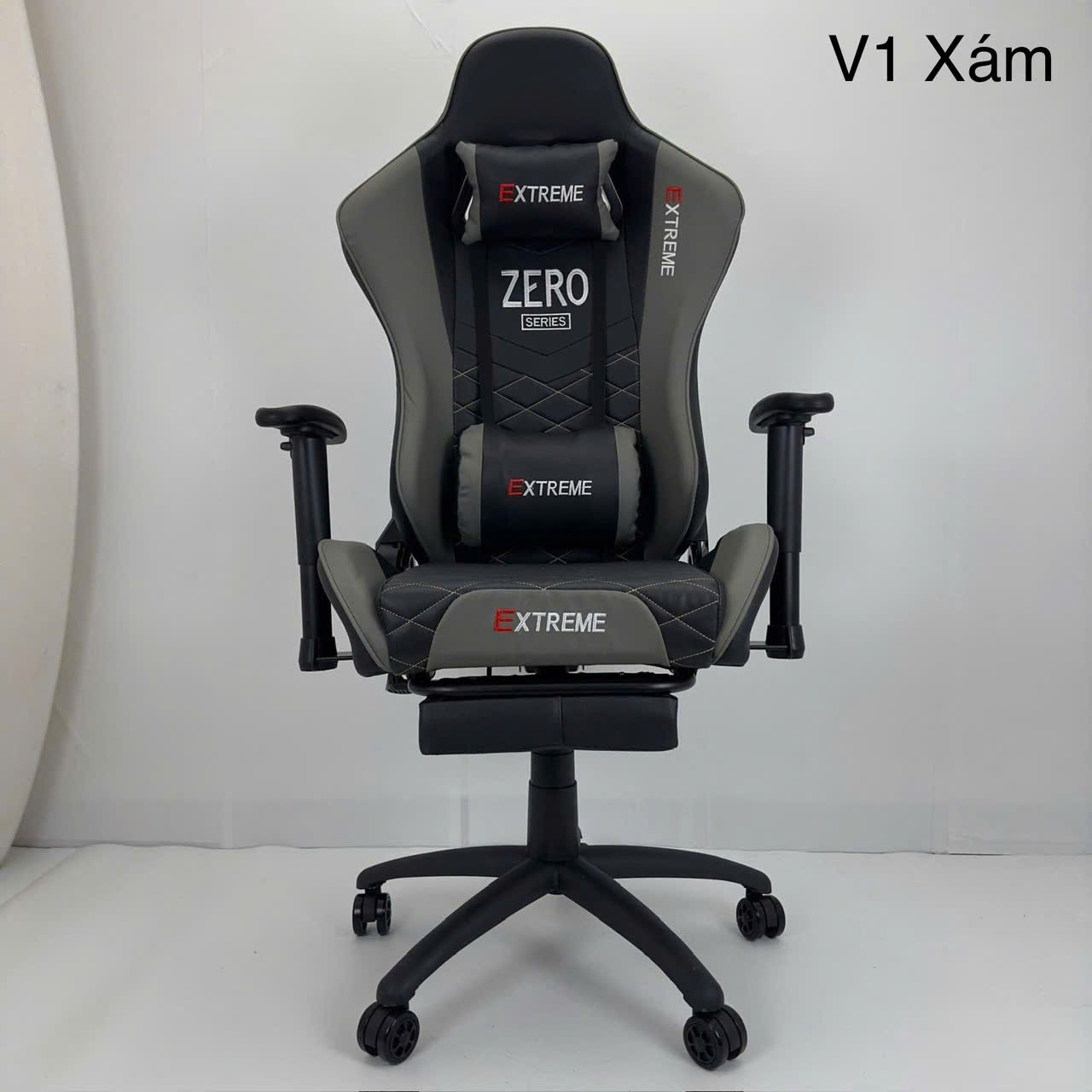 GHẾ GAMING EXTREME PRO SERIES V1 XÁM + GÁC CHÂN