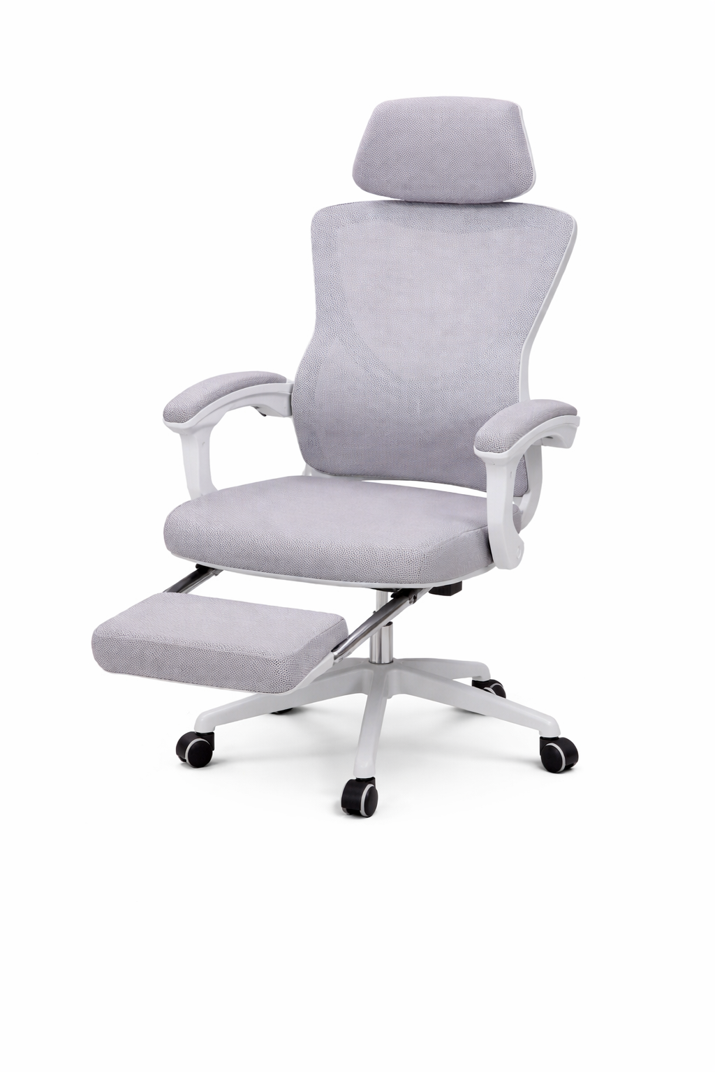 GHẾ CÔNG THÁI HỌC 818 XÁM BÁT KHÔNG GÙ + GÁC CHÂN