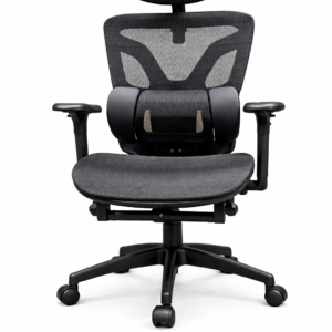 GHẾ CÔNG THÁI HỌC E18 ĐEN + GÁC CHÂN