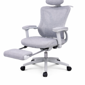 GHẾ CÔNG THÁI HỌC E18 XÁM + GÁC CHÂN